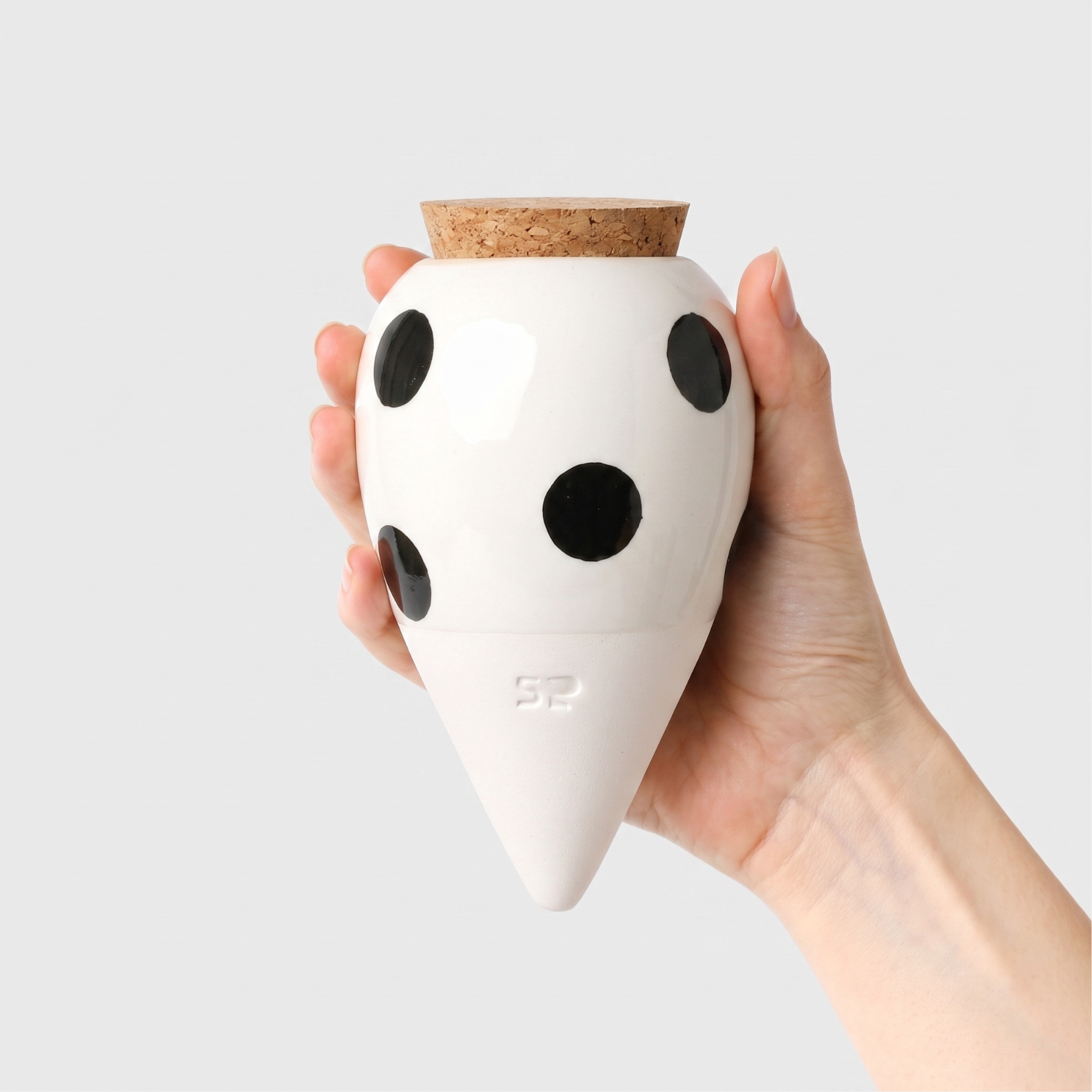 Olla - Black polka dot