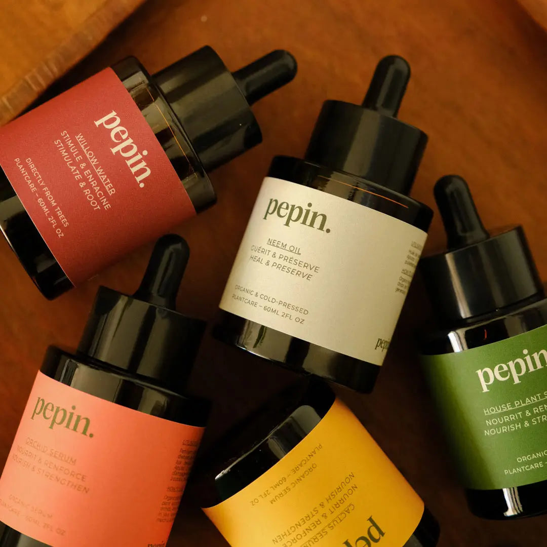 gamme serum pepin orchidees plantes verte cactus huile de neem eau de saule