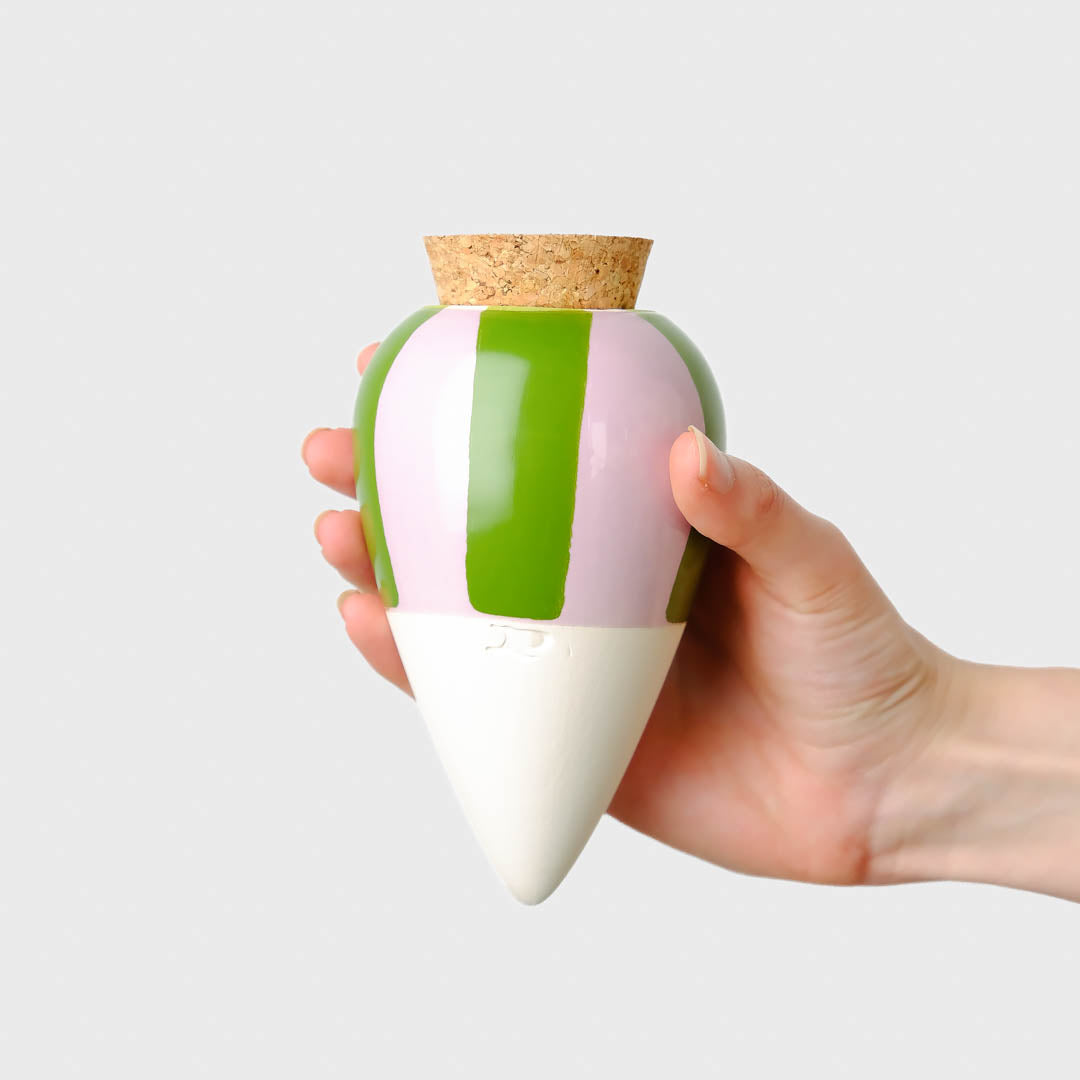 Olla - Rayé vert et lilas