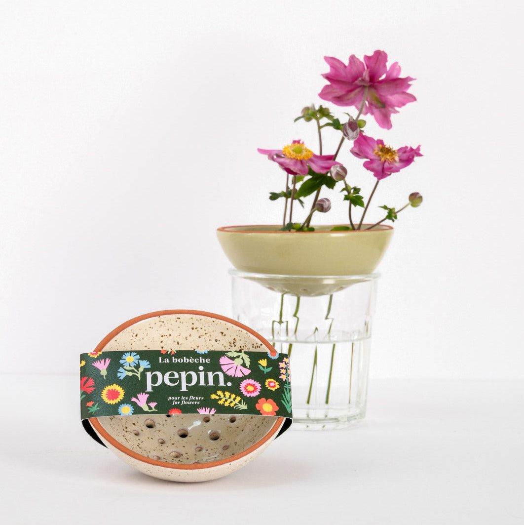 Bobèche for Flowers - Speckled white