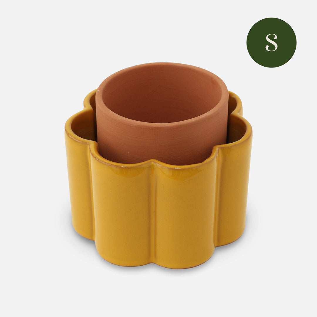 Pot autonome Paulita- Jaune moutarde