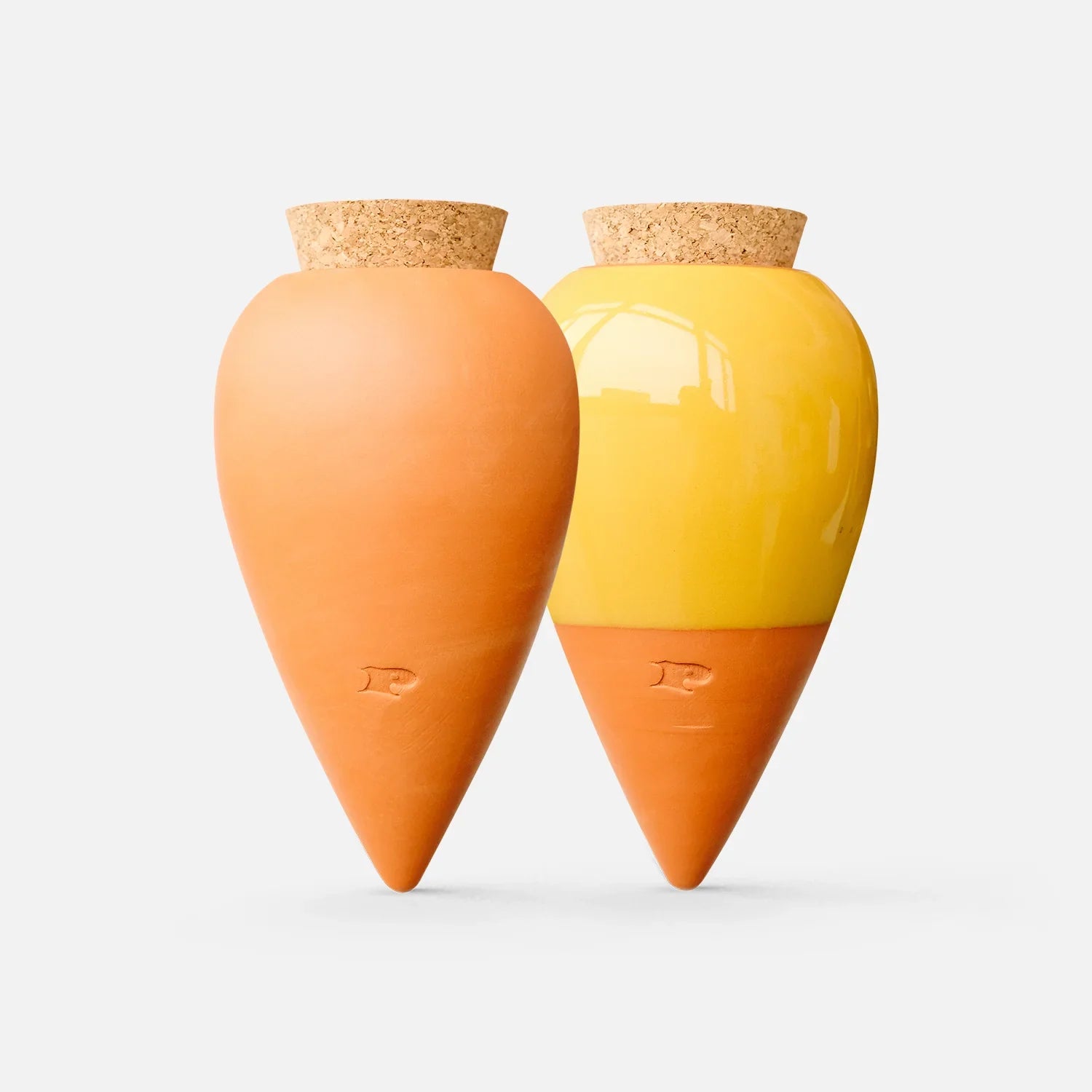 Duo d'Ollas - 1 olla Terracotta & 1 olla Jaune moutarde