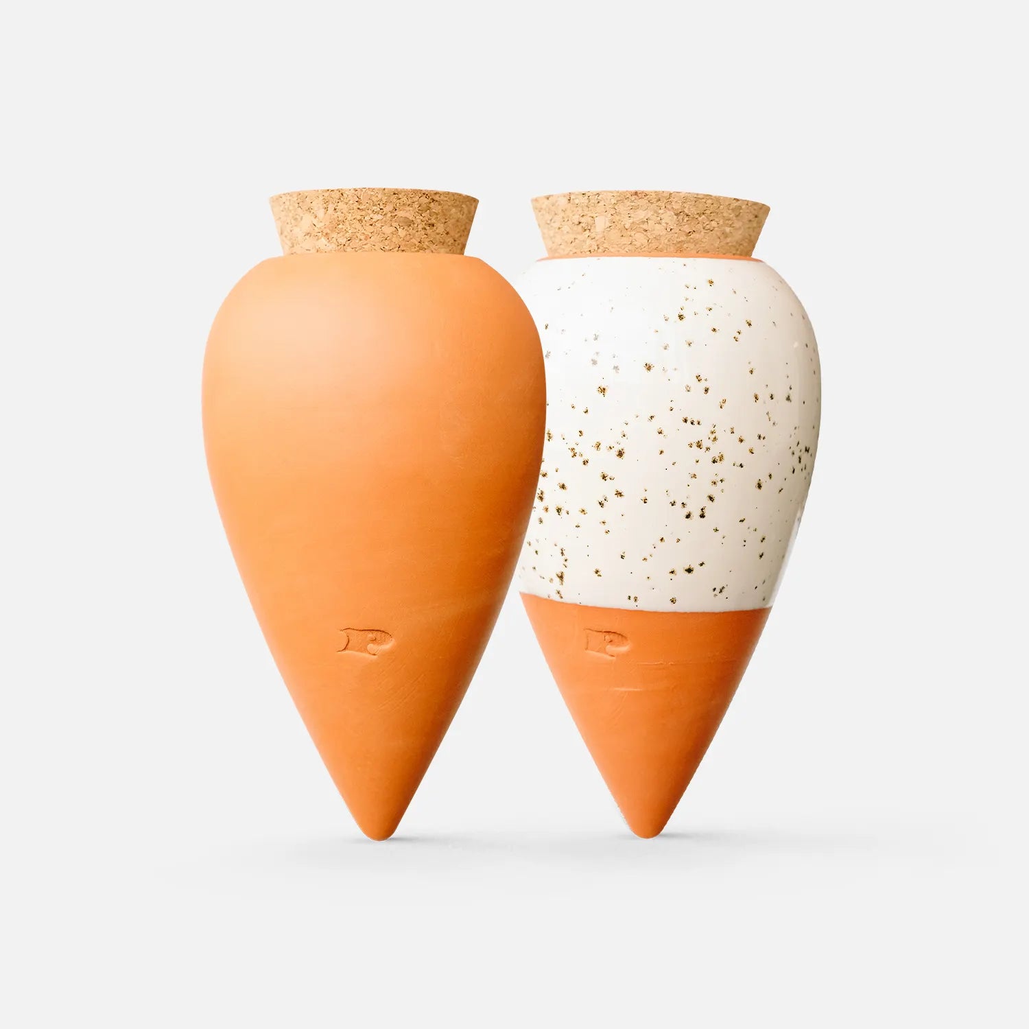 Duo d'Ollas - 1 olla Terracotta & 1 olla Blanc grainé